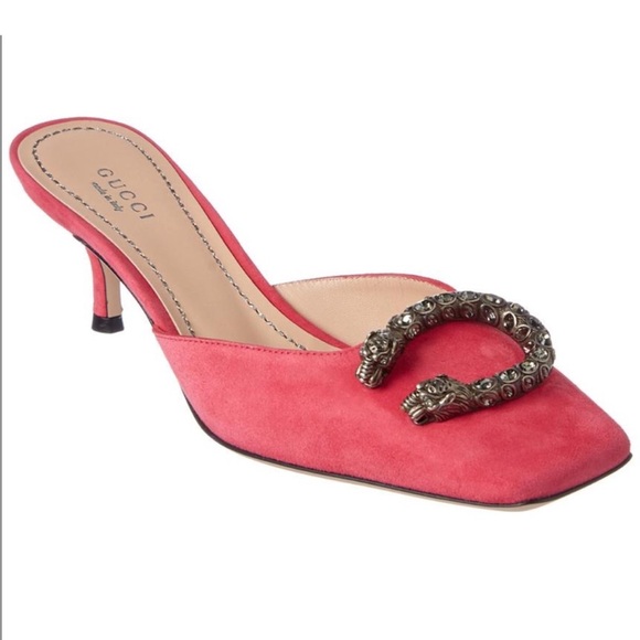 Gucci Dionysus Suede Kitten Mule Pumps - Picture 2 of 8